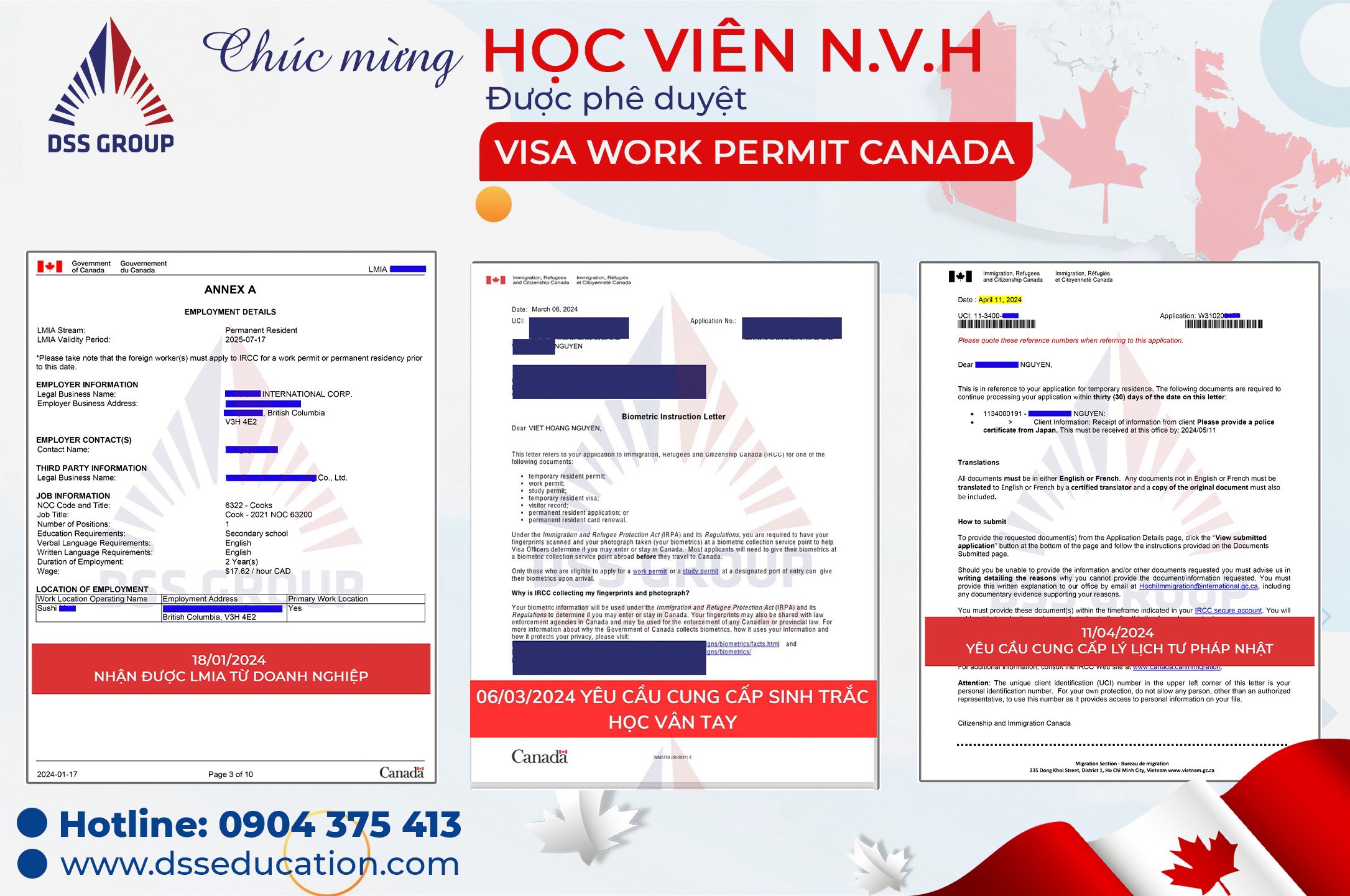 Quá trình xin visa Work Permit của N.V.H 